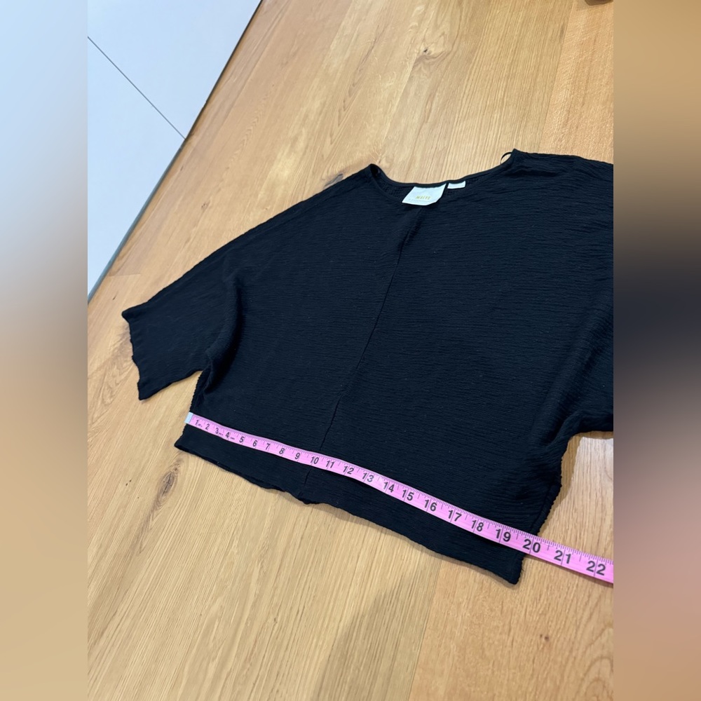 Maeve Anthropologie Claire black batwing pullover size medium - Picture 3 of 8